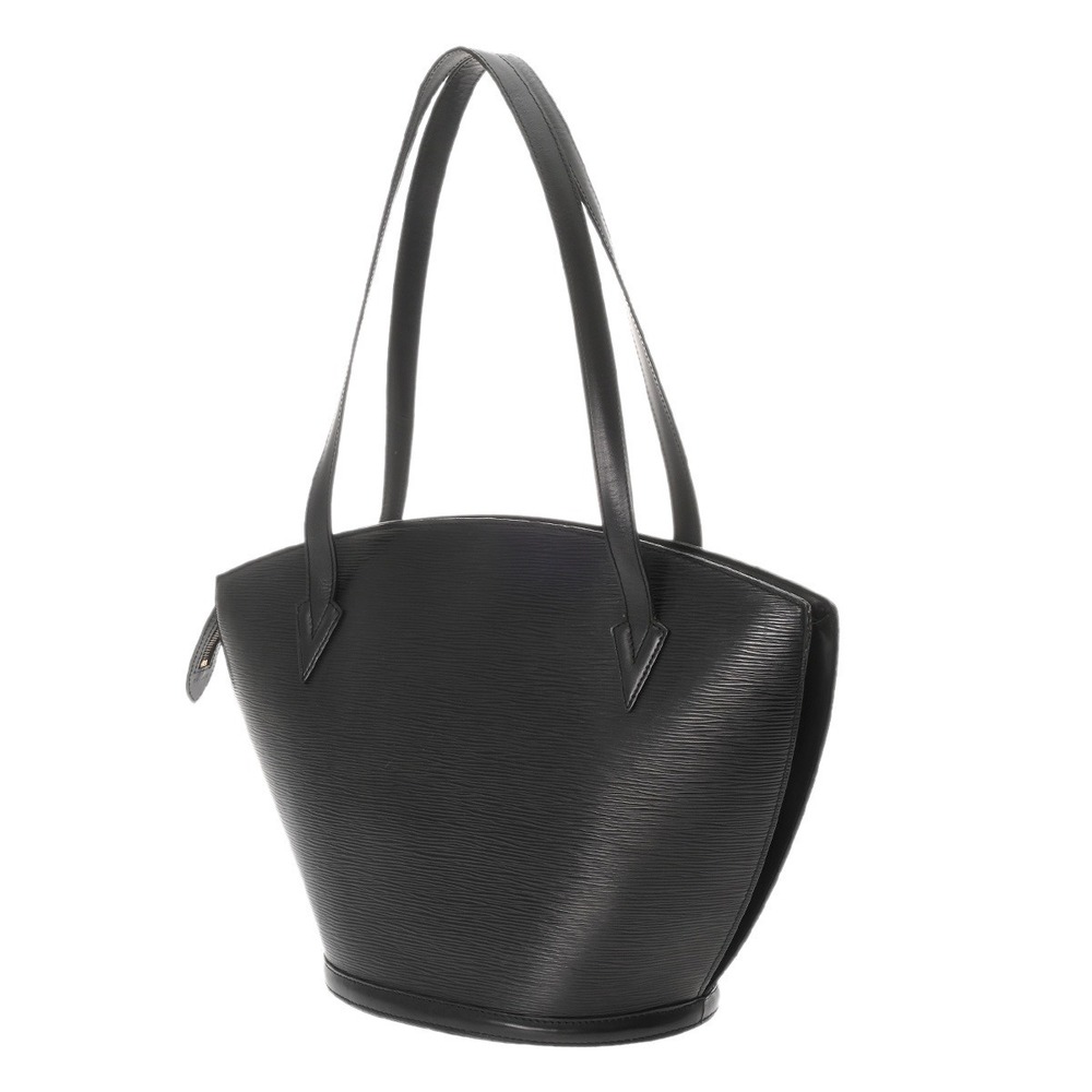 Louis Vuitton Shoulder Epi Black Jacques Bag Tote Leather Shopping Saint Noir
